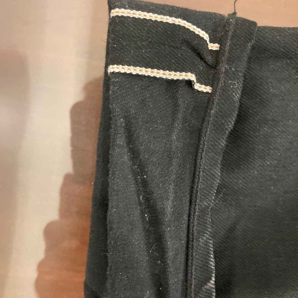 Tellason Size 30x30 Slim Taper Black Selvedge Jeans - Picture 3 of 6